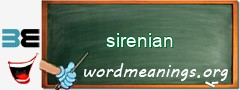 WordMeaning blackboard for sirenian